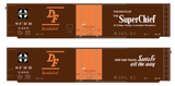Santa Fe Reefer Despatch 50 Ft Insulated Boxcar White and Orange Super Chief - Decal