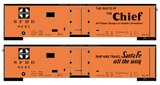 Santa Fe Reefer Despatch 40 Ft Ice Reefer Black Chief - Decal