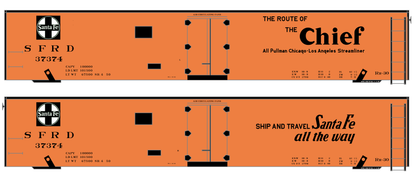 Santa Fe Reefer Despatch 50 Ft Ice Reefer Black Chief - Decal