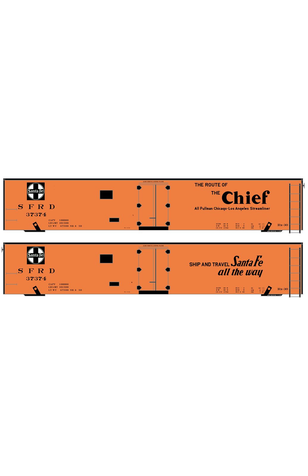 Santa Fe Reefer Despatch 50 Ft Ice Reefer Black Chief