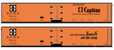 Santa Fe Reefer Despatch 50 Ft Ice Reefer Black El Capitan - Decal