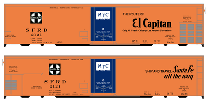 Santa Fe Reefer Despatch 50 Ft Mechanical Reefer Black El Capitan MTC - Decal