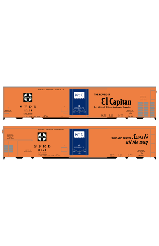 Santa Fe Reefer Despatch 50 Ft Mechanical Reefer Black El Capitan MTC