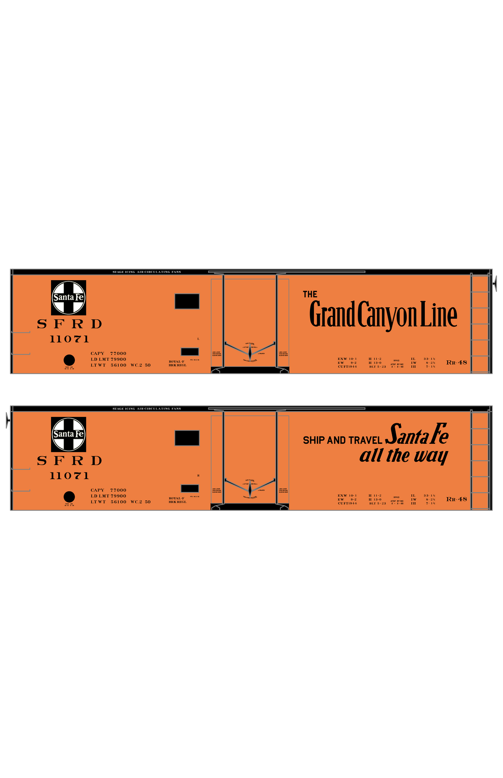 Santa Fe Reefer Despatch 40 Ft Ice Reefer Black Grand Canyon
