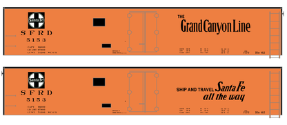 Santa Fe Reefer Despatch 50 Ft Ice Reefer Black Grand Canyon - Decal