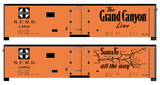 Santa Fe Reefer Despatch 40 Ft Ice Reefer Black Grand Canyon/Map - Decal