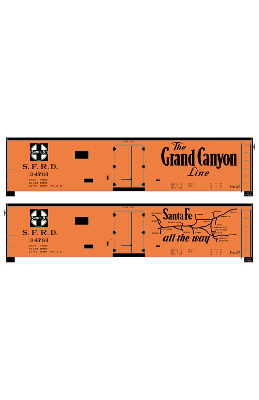 Santa Fe Reefer Despatch 40 Ft Ice Reefer Black Grand Canyon/Map