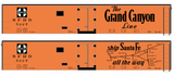 Santa Fe Reefer Despatch 50 Ft Ice Reefer Black Grand Canyon/Map - Decal