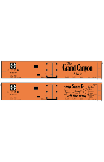 Santa Fe Reefer Despatch 50 Ft Ice Reefer Black Grand Canyon/Map