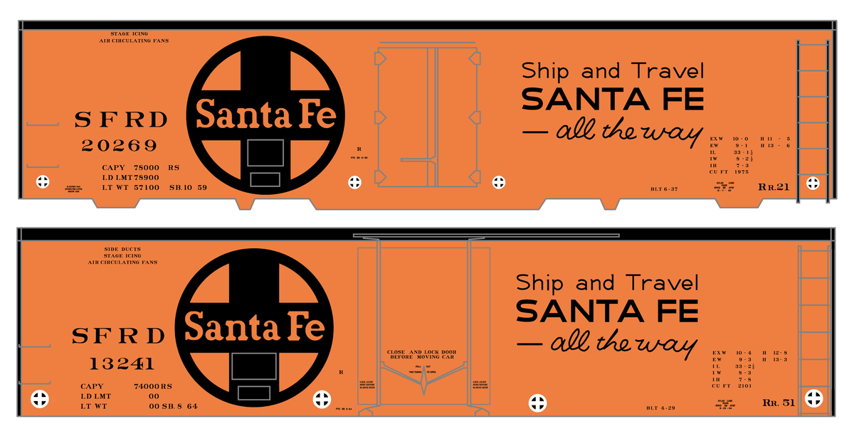 Santa Fe SFRD Steel Ice Reefer Black Late Scheme