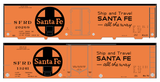 Santa Fe SFRD Steel Ice Reefer Black Late Scheme - Decal