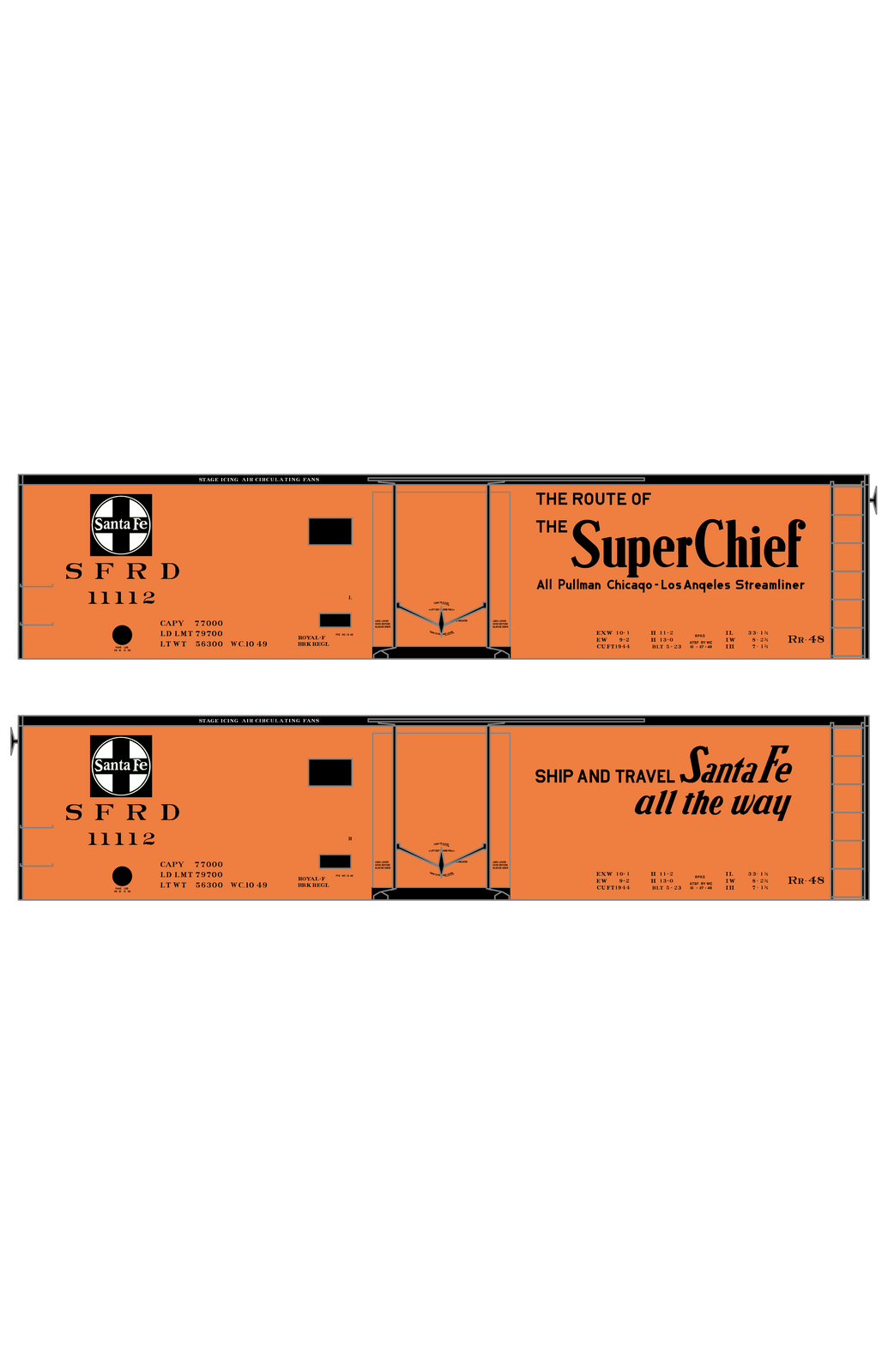 Santa Fe Reefer Despatch 40 Ft Ice Reefer Black Super Chief