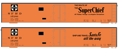 Santa Fe Reefer Despatch 50 Ft Ice Reefer Black Super Chief - Decal