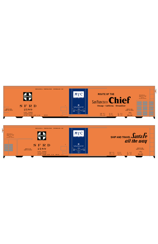 Santa Fe Reefer Despatch 50 Ft Mechanical Reefer Black San Francisco Chief MTC