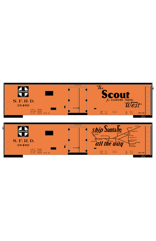 Santa Fe Reefer Despatch 40 Ft Ice Reefer Black Scout/Map
