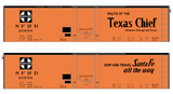 Santa Fe Reefer Despatch 40 Ft Ice Reefer Black Texas Chief - Decal