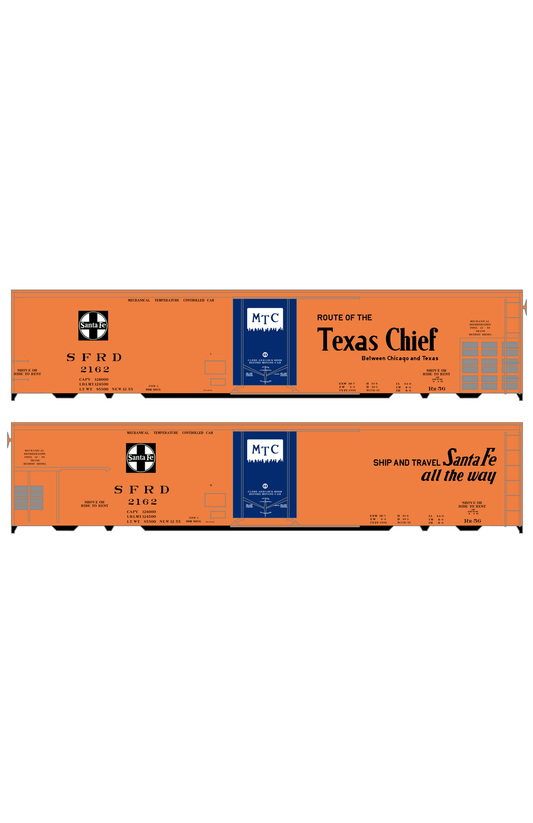 Santa Fe Reefer Despatch 50 Ft Mechanical Reefer Black Texas Chief MTC