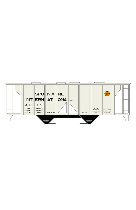 Spokane International 70 Ton Covered Hopper Black