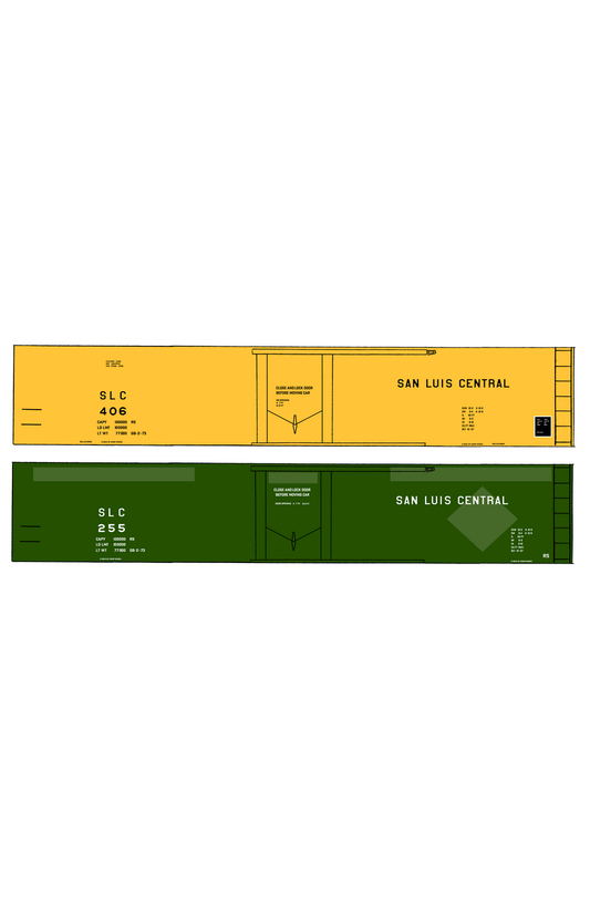 San Luis Central 50 Ft Steel Ice Reefer Black and White Ex-REA Cars