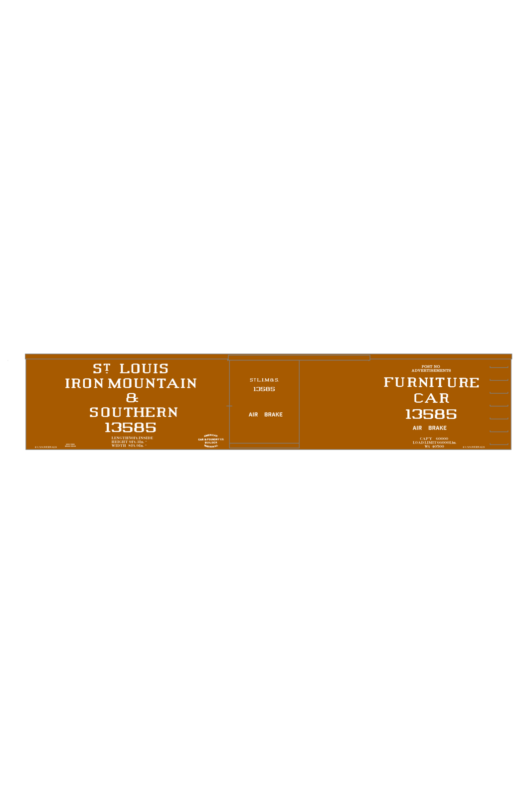 St Louis, Iron Mountain & Southern 50 Ft Furniture Boxcar StLIM&S