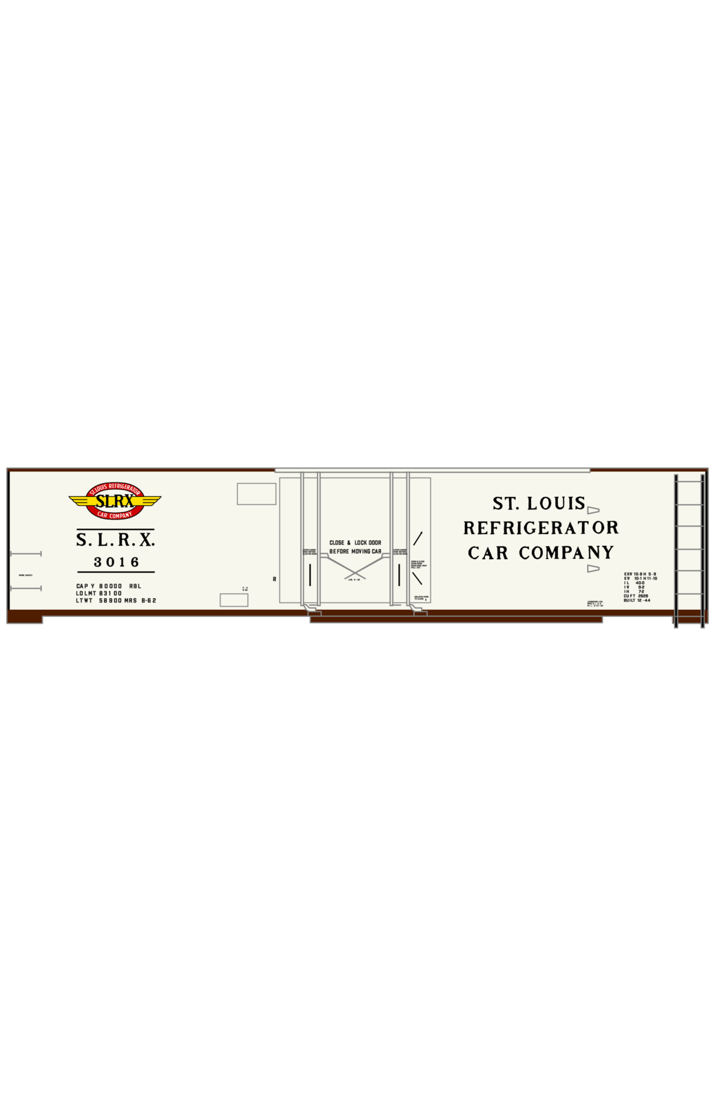St. Louis Refrigerator Car Co. 40 Ft Steel Ice Reefer Black