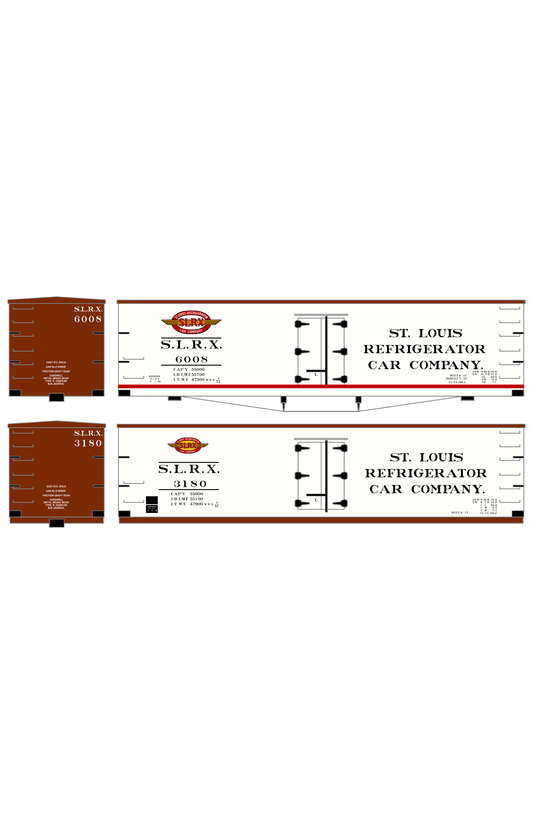 St. Louis Refrigerator Car Co. 36 Ft Wood Ice Reefer Black and Red