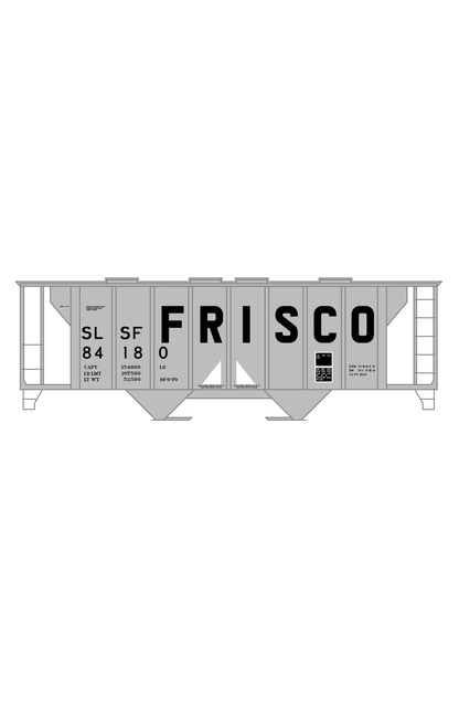 SLSF Frisco 70 Ton Cement Covered Hopper Black