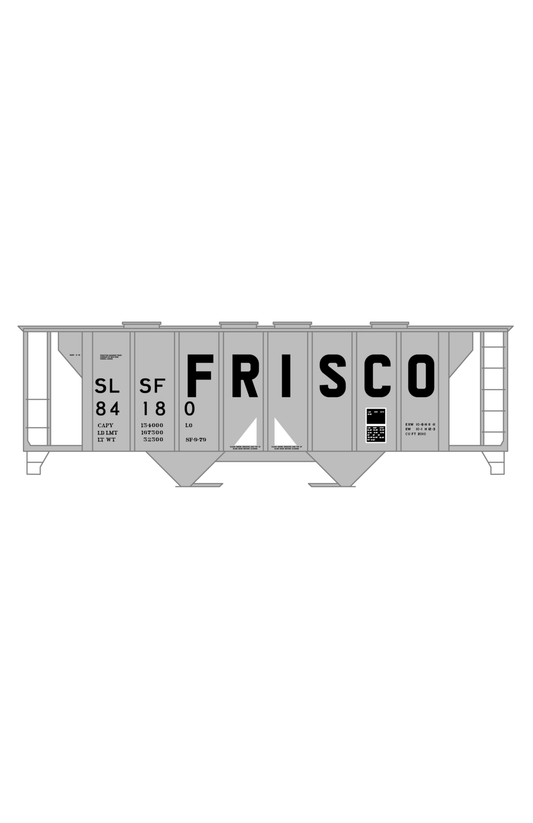SLSF Frisco 70 Ton Cement Covered Hopper Black
