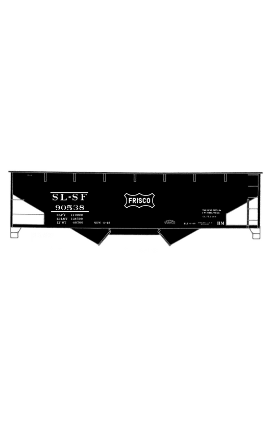 SLSF Frisco Twin Hopper Car White Small Herald
