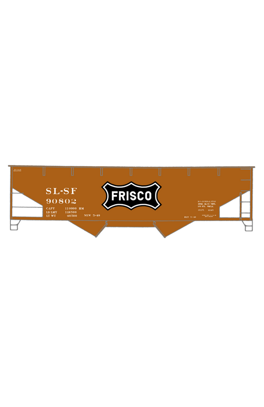 SLSF Frisco Twin Hopper Car White Large Herald