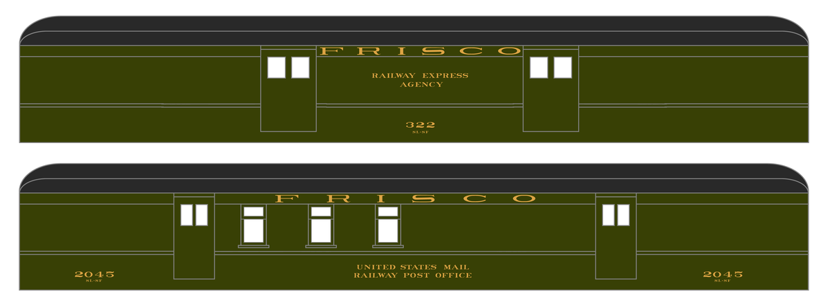 SLSF Frisco Heavyweight Passenger Car Bronze Gold