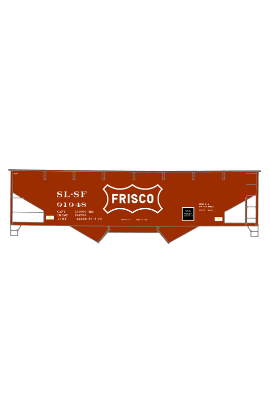 SLSF Frisco Offset Twin Hopper White Unfilled Herald