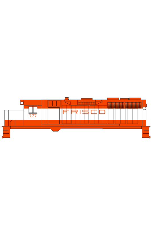 SLSF Frisco Diesel Locomotive Red and White