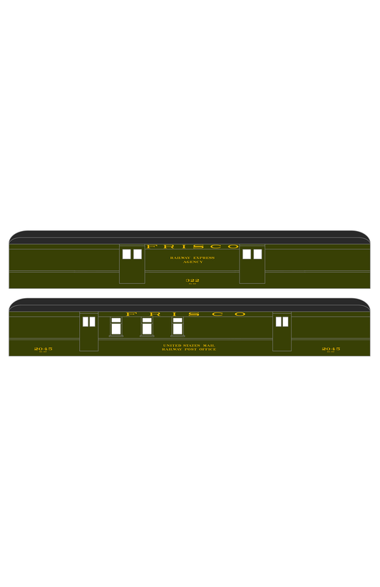 SLSF Frisco Heavyweight Passenger Cars Dulux Gold