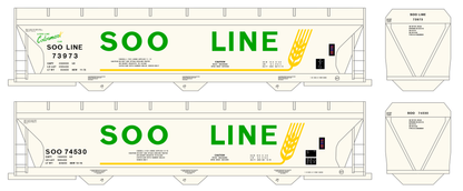 Soo Line ACF Covered Hopper Green Yellow and Black