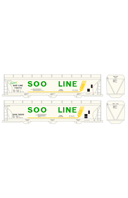 Soo Line ACF Covered Hopper Green Yellow and Black