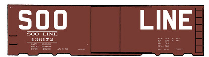 Soo Line 40 Ft Boxcar White Block Letter
