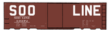 Soo Line 40 Ft Boxcar White Block Letter