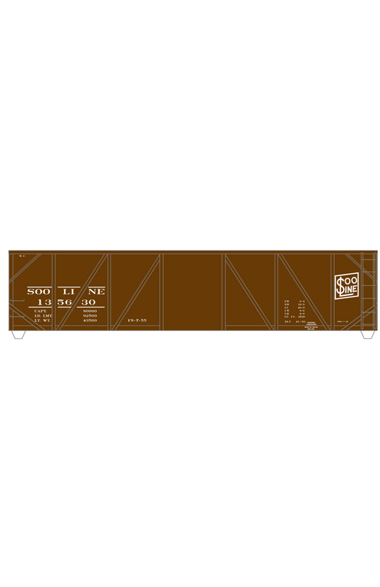 Soo Line Single Sheathed Boxcar White
