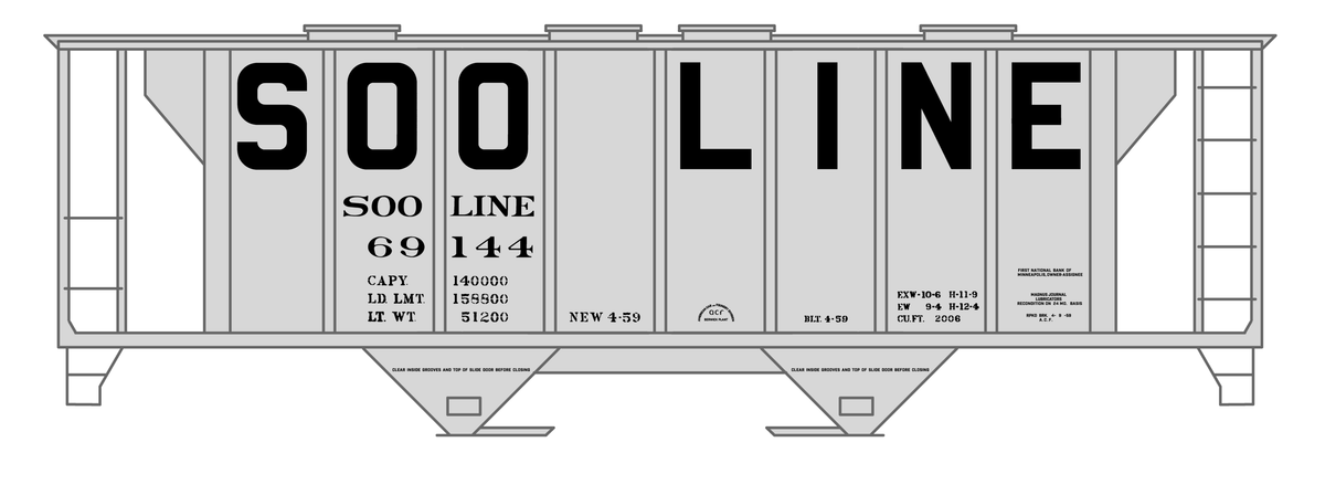 Soo Line Covered Hopper Black