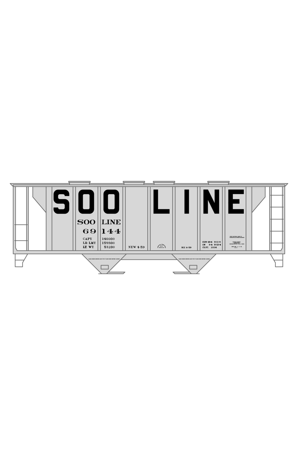 Soo Line Covered Hopper Black