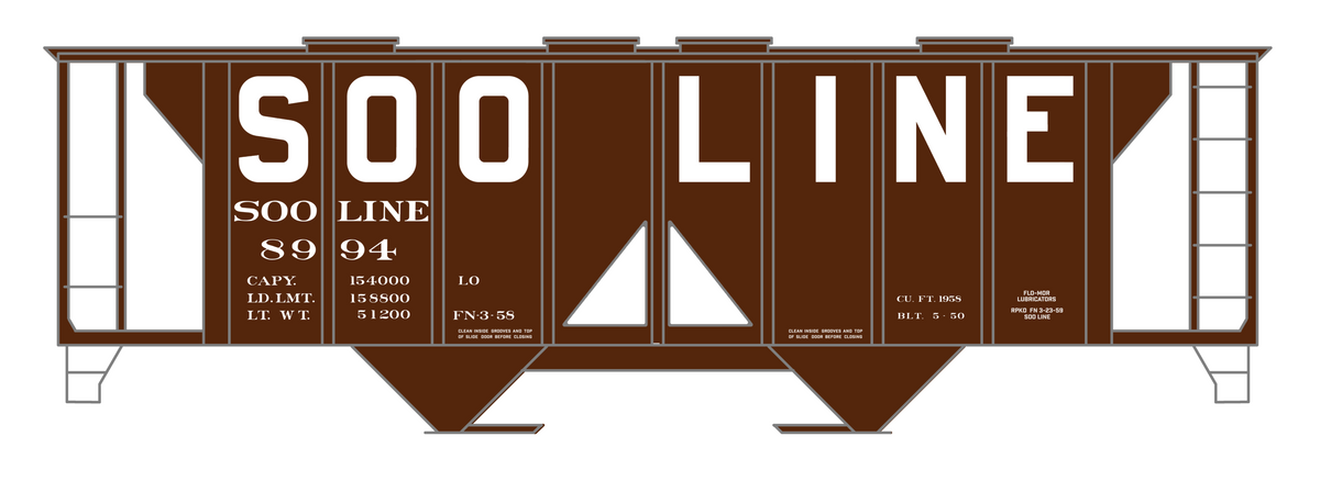 Soo Line Covered Hopper White