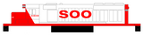 Soo Line Diesel Locomotive Red SOO