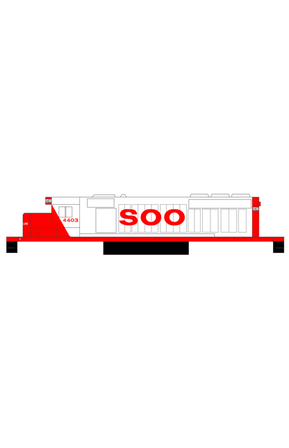 Soo Line Diesel Locomotive Red SOO