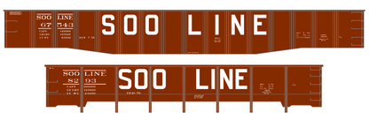 Soo Line 40 Ft, 52 Ft Gondolas White  - Decal