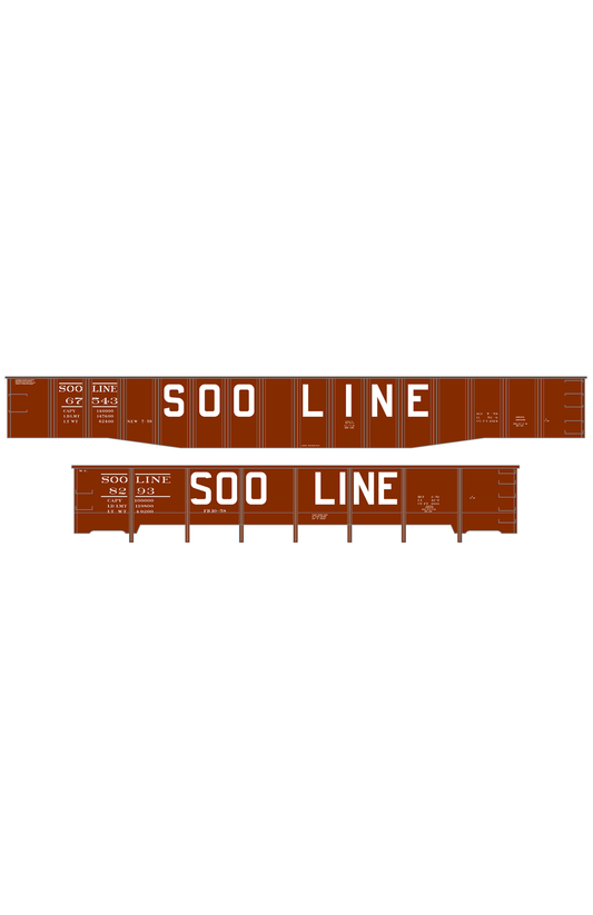 Soo Line 40 Ft, 52 Ft Gondolas White