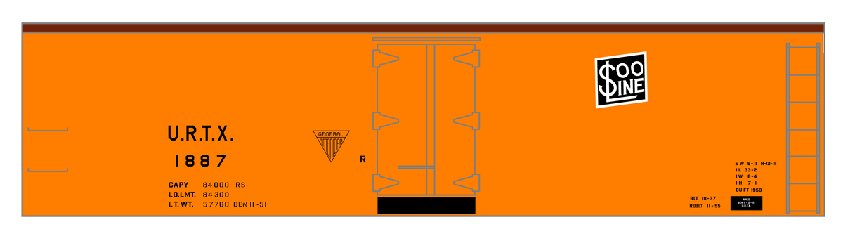 Soo Line 40 Ft URTX Wood Ice Reefer Black