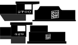 Soo Line Steam Locomotive White  - Decal