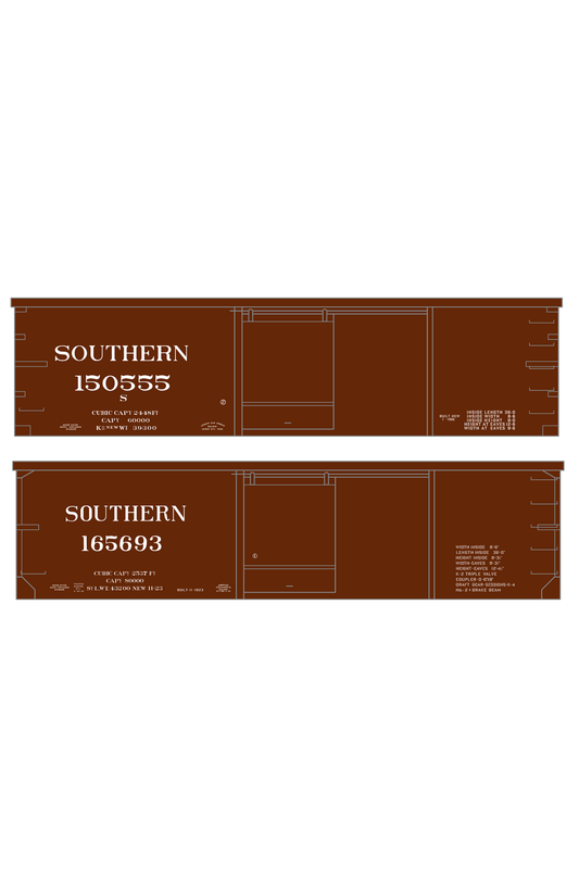 Southern Railway 36 Ft Wood Boxcar White