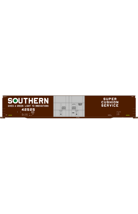 Southern Railway 86 Ft Auto Parts Boxcar White and Green Green Light
